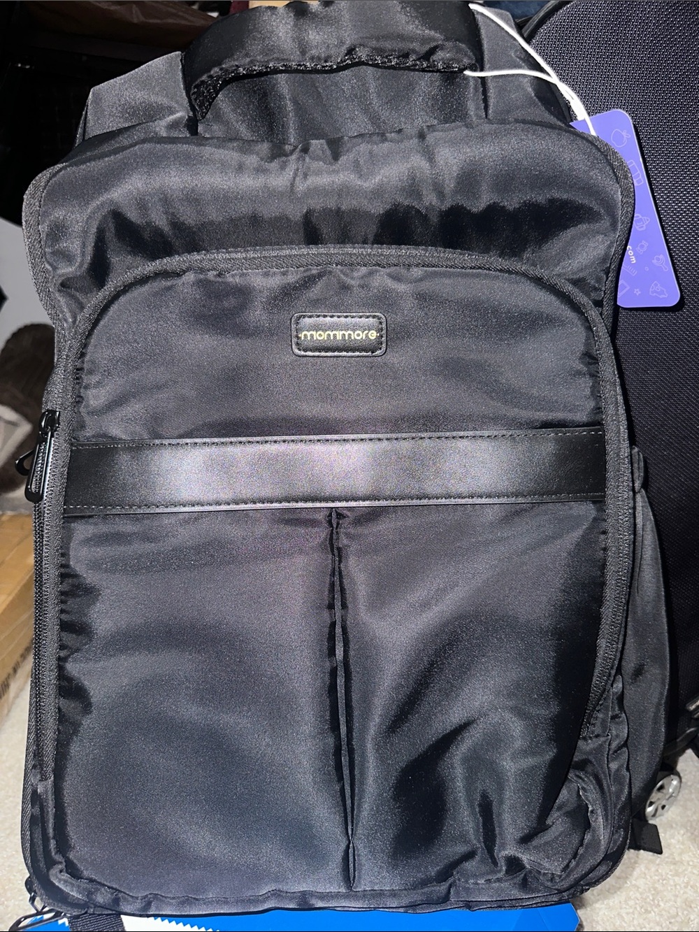 Black baby diaper Backpack - Sleek Everyday Bag